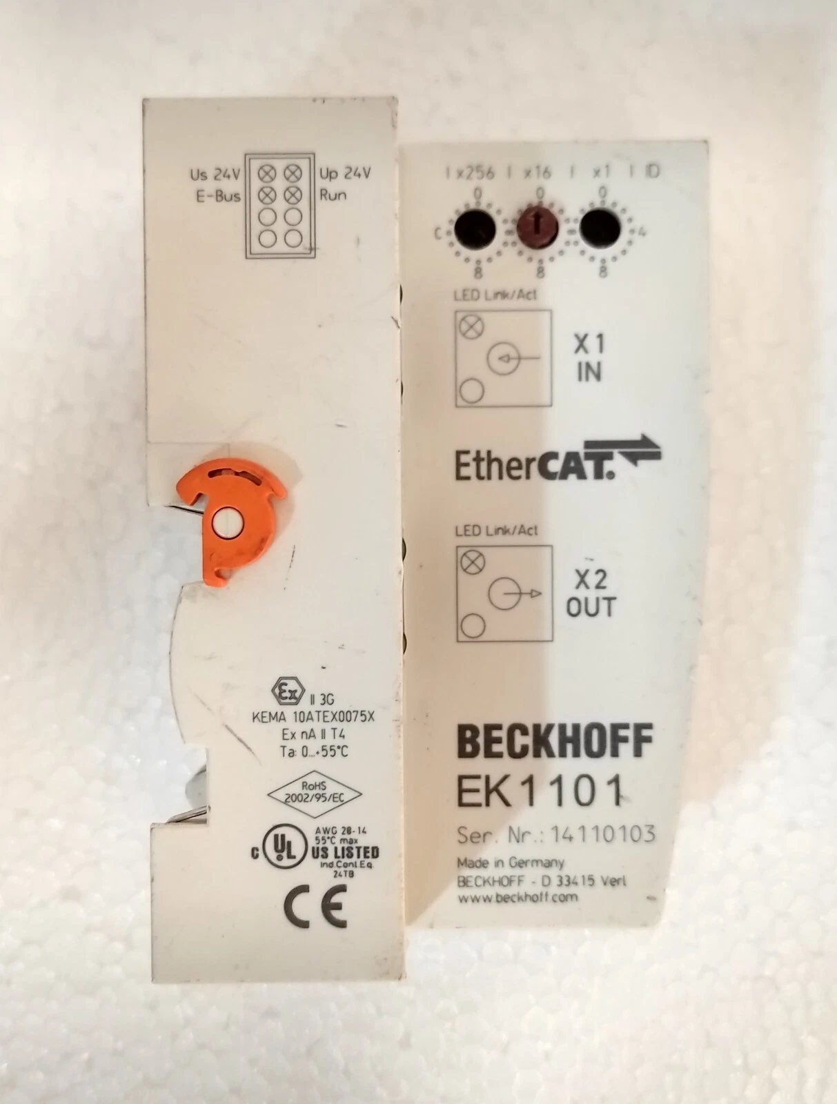 Beckhoff EK1101 EtherCAT Coupler with ID switch